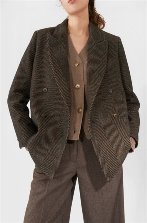 LOVECHILD ARIZONA BLAZER MULTI BROWN HERRINGBONE